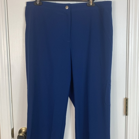 Additions by Chico’s navy blue thin 88% polyester pants size 2 short(medium) - Picture 2 of 8